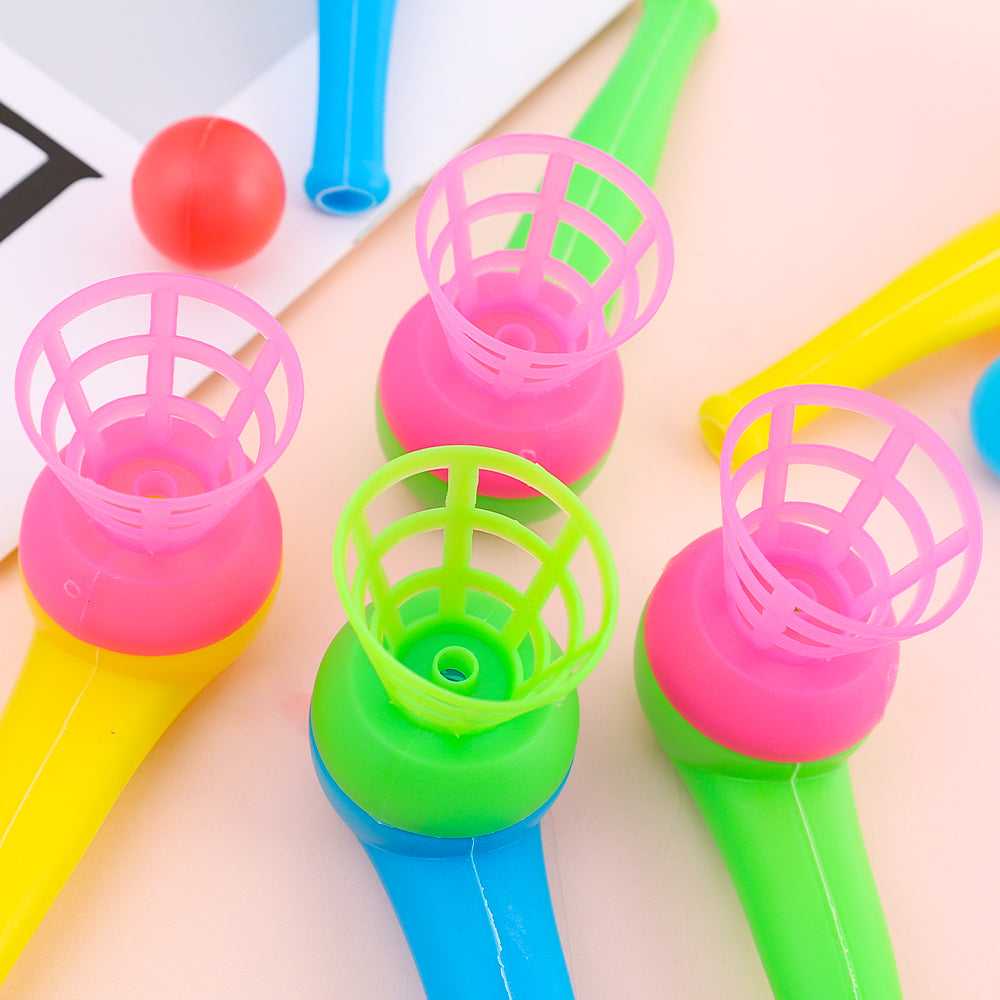 Classic Magic Floating Blow Ball Toys, 2 8pcs Colorful Plastic Tube Set, Childrens Puzzle Toys, Baby Balance Training