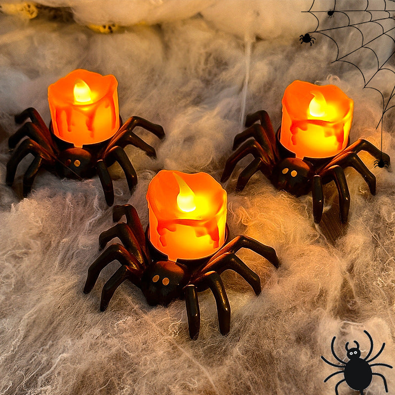 Halloween Spider Light - Scary LED Night Light for Indoor/Outdoor Horror Decor, Haunted House Party Supplies, and Themed