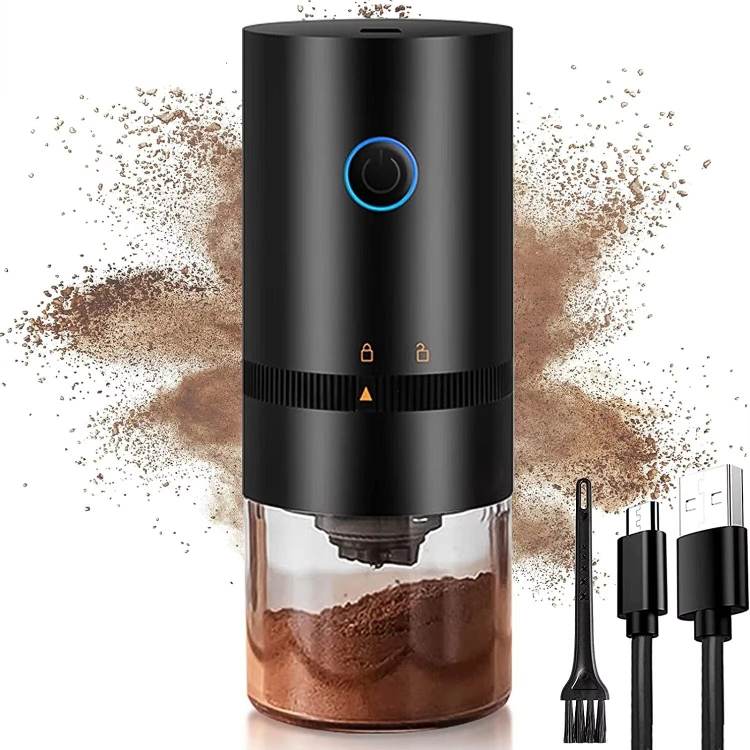 Portable Electric Coffee Grinder  USBC Rechargeable With Ceramic Grinding Core 1