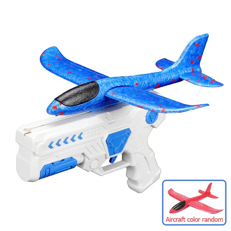 EPP Foam Catapult Plane Launcher, Outdoor Flying Toys for Kids Airplane Launcher Toys with 2 Flight Modes, Non Slip Grip
