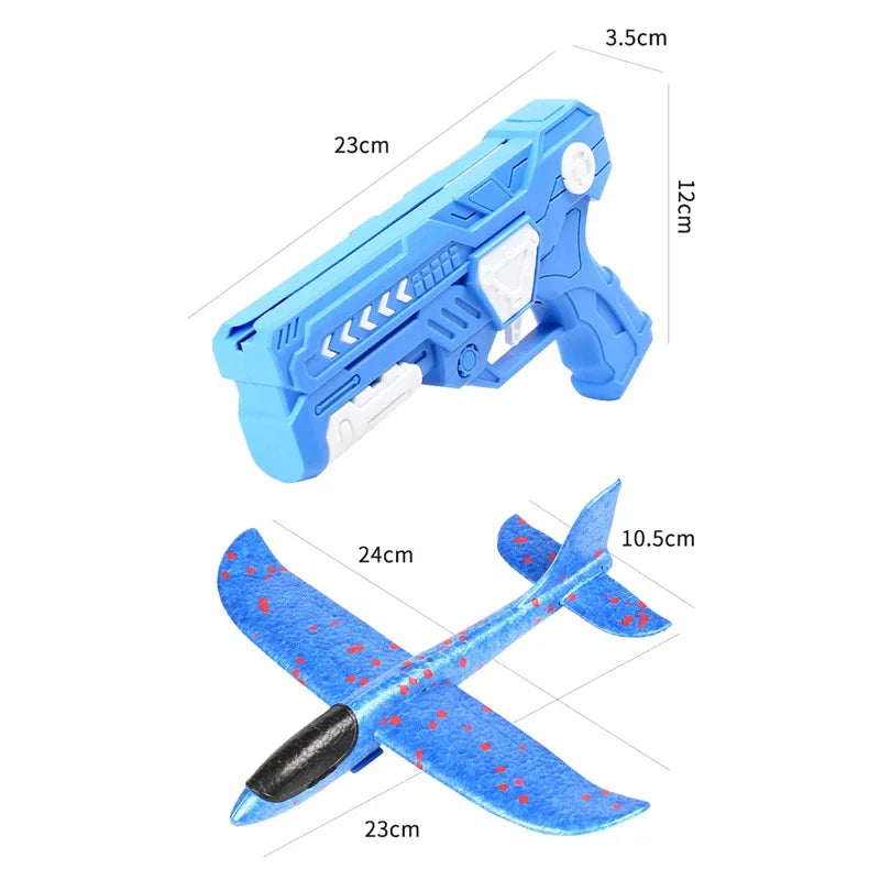 EPP Foam Catapult Plane Launcher, Outdoor Flying Toys for Kids Airplane Launcher Toys with 2 Flight Modes, Non Slip Grip