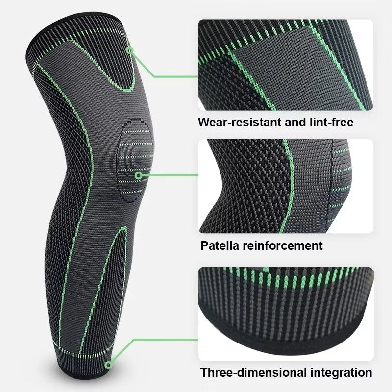 Elastic Knee Pad Support Compression Arthritis Sleeve Pain Protector Sport Brace With Stripe Length 3