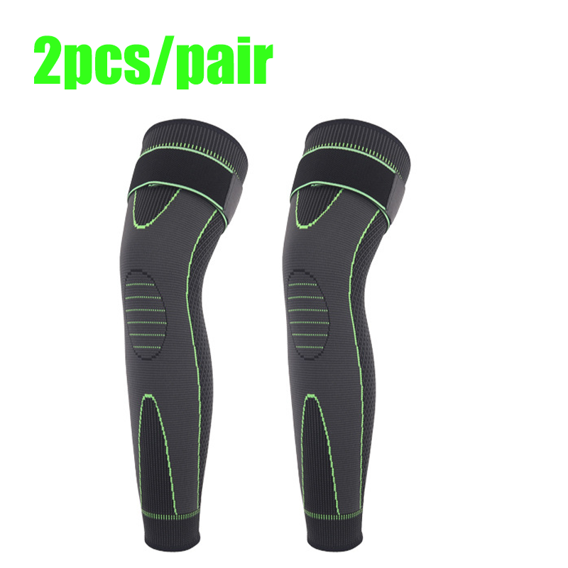 Elastic Knee Pad Support Compression Arthritis Sleeve Pain Protector Sport Brace With Stripe Length 8
