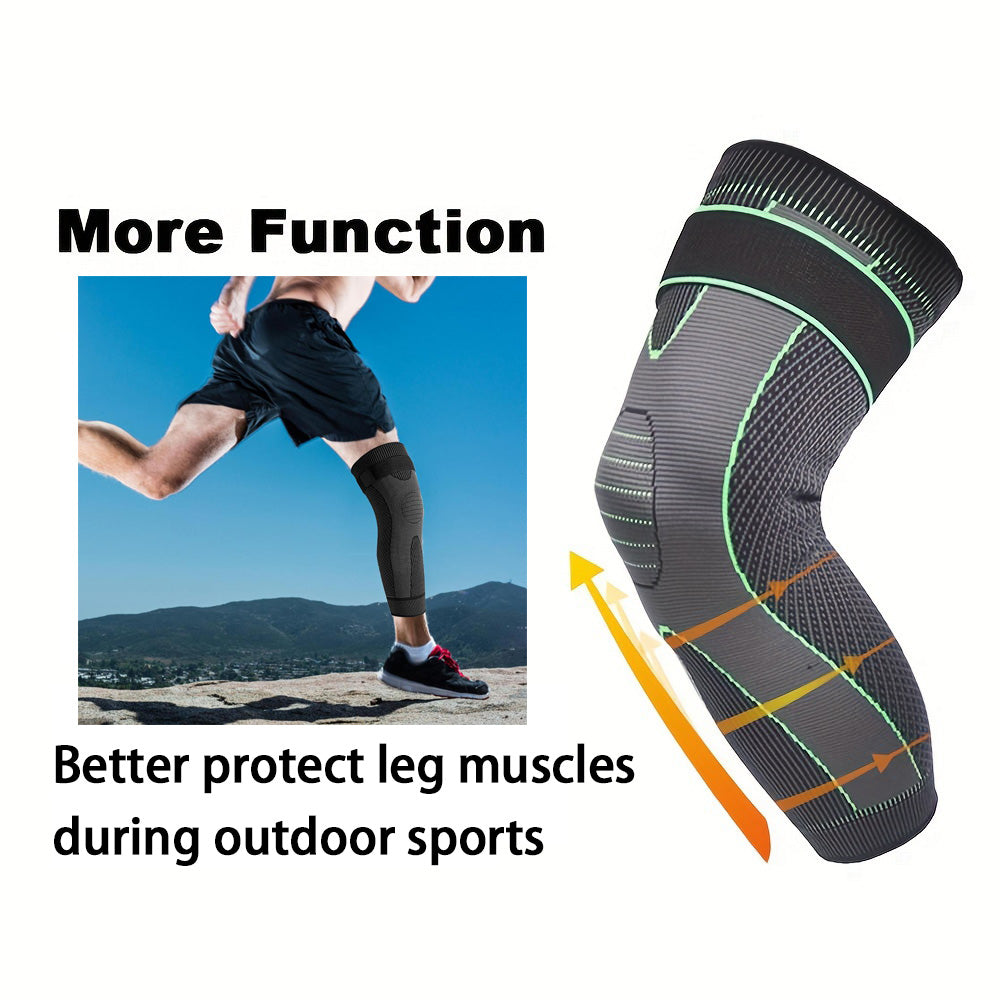 Elastic Knee Pad Support Compression Arthritis Sleeve Pain Protector Sport Brace With Stripe Length 5