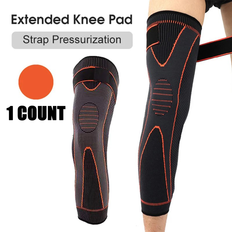 Elastic Knee Pad Support Compression Arthritis Sleeve Pain Protector Sport Brace With Stripe Length 9