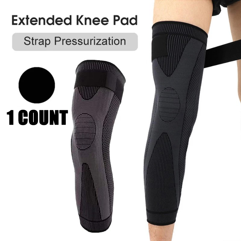 Elastic Knee Pad Support Compression Arthritis Sleeve Pain Protector Sport Brace With Stripe Length 10