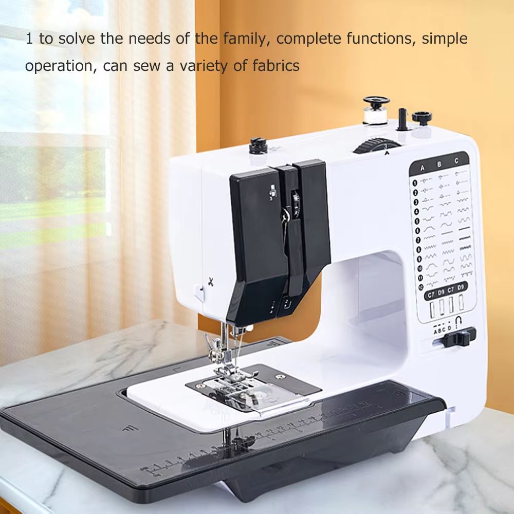 Portable Sewing Machine for Beginners – Compact Electric Repair Kit with 12 Stitches & Foot Pedal