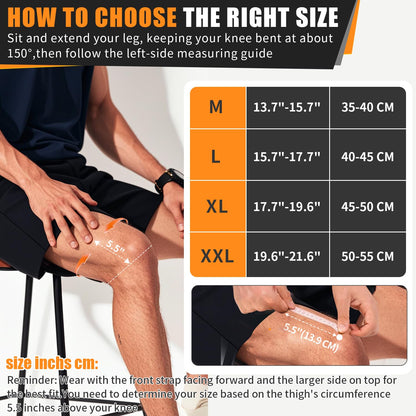 Running Sports Knee Brace with Patella Pad & Side Stabilizers, ACL/PCL Knee Compression Sleeve Support for Women and Men