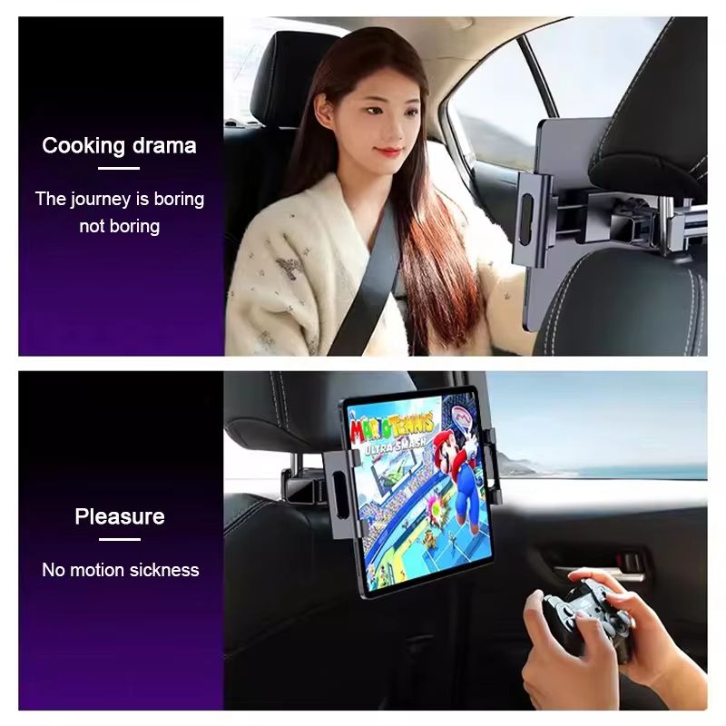 SEAMETAL Car Headrest Phone  Tablet Holder  Telescopic AntiShake Mount For 4129 Devices 3