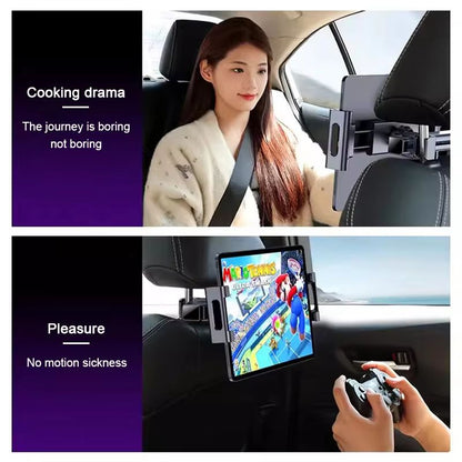 SEAMETAL Car Headrest Phone  Tablet Holder  Telescopic AntiShake Mount For 4129 Devices 3