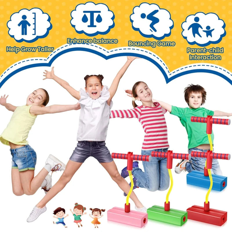 Frog Pogo Jumper Toy for Kid, Indoor Outdoor Exercise Bouncing Toys, Balance Training to Grow Taller, Birthday Christmas