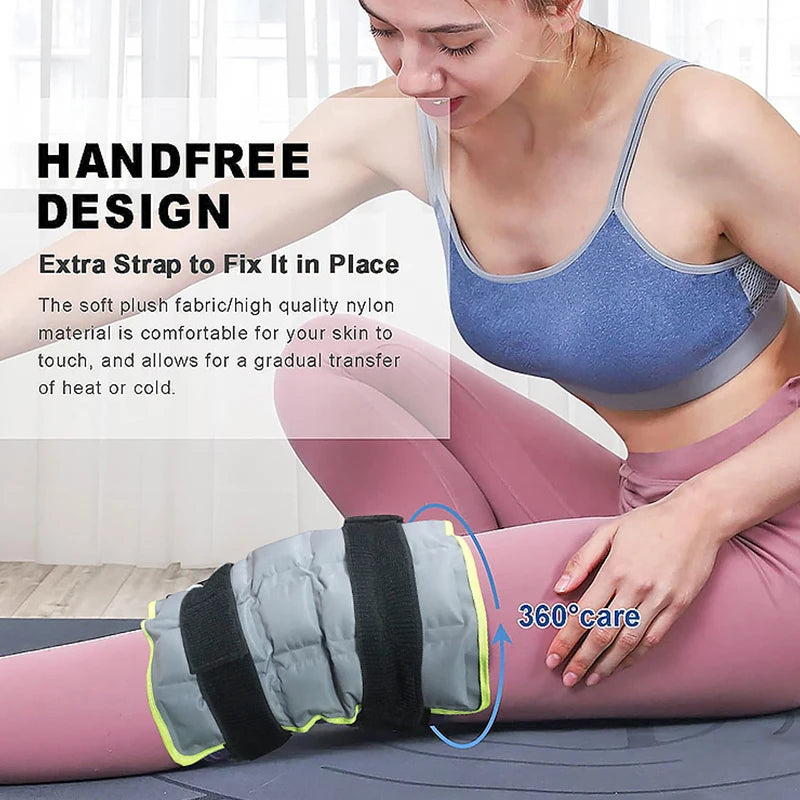 Heated Knee Pads Sports Pad, Ice Pack Wrap for Injuries, Water Self-absorbing Knee Physiotherapy Hot Compress