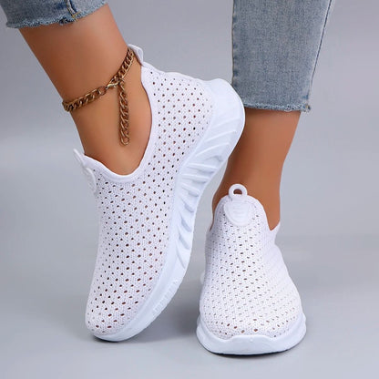Womens Breathable Mesh Flats Summer Casual Sneakers 1