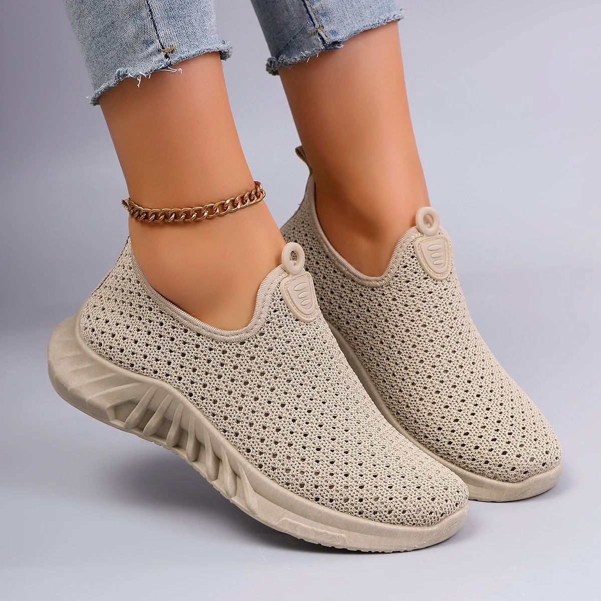 Womens Breathable Mesh Flats Summer Casual Sneakers 4
