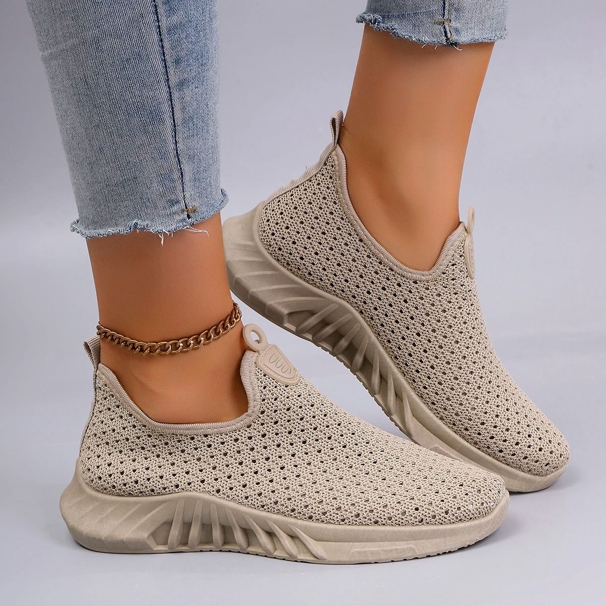 Womens Breathable Mesh Flats Summer Casual Sneakers 5
