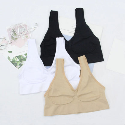 Seamless Push Up Bra Set 3 Pack Wireless Comfort Fit For Women 2