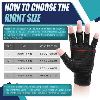 Fitness Compression Wristband Gloves For Arthritis Copper Wrist Support Rehabilitation Gloves Women 5