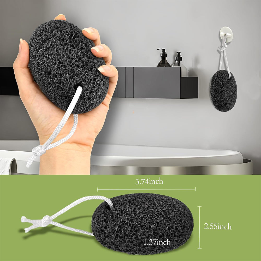 Natural Lava Pumice Stone Callus Remover, Foot, Heel & Hand Scrubber for Hard Skin, Gentle Exfoliation & Callus Care