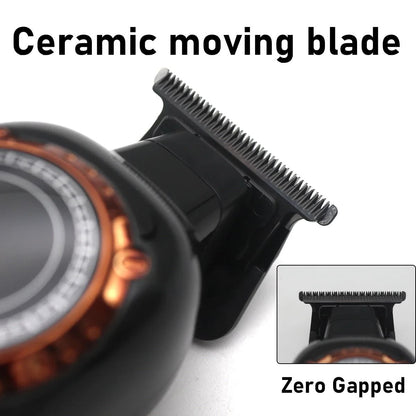 Cordless Hair Trimmer Professional T Blade LED Display Finishing Clipper 5