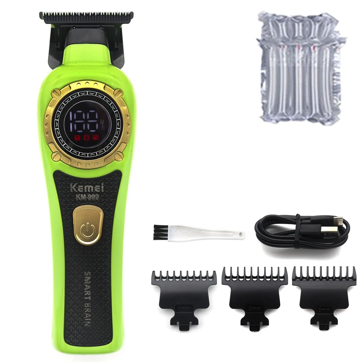 Cordless Hair Trimmer Professional T Blade LED Display Finishing Clipper 8