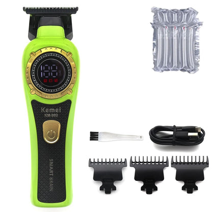 Cordless Hair Trimmer Professional T Blade LED Display Finishing Clipper 8
