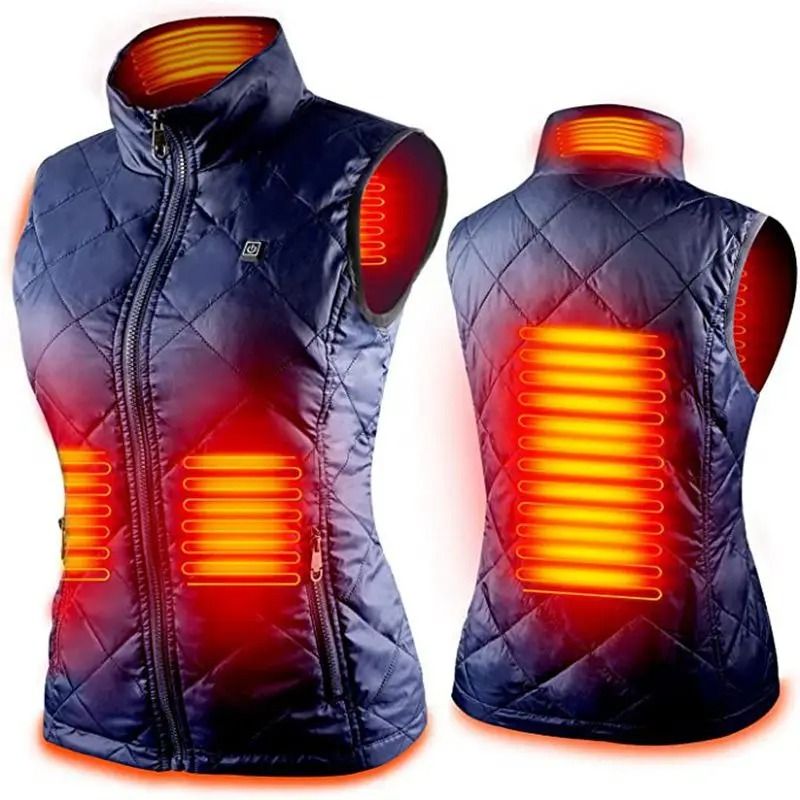 Womens Heated Winter Vest USB Infrared Thermal Jacket