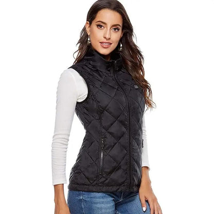 Womens Heated Winter Vest USB Infrared Thermal Jacket 2