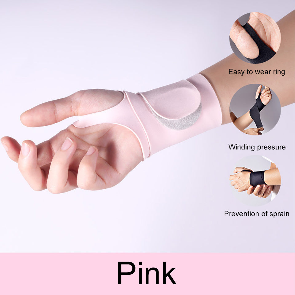 Thin Compression Wrist Brace Guard, Exercise Support for Sprain Tendon Pain, Adjustable for Men Women