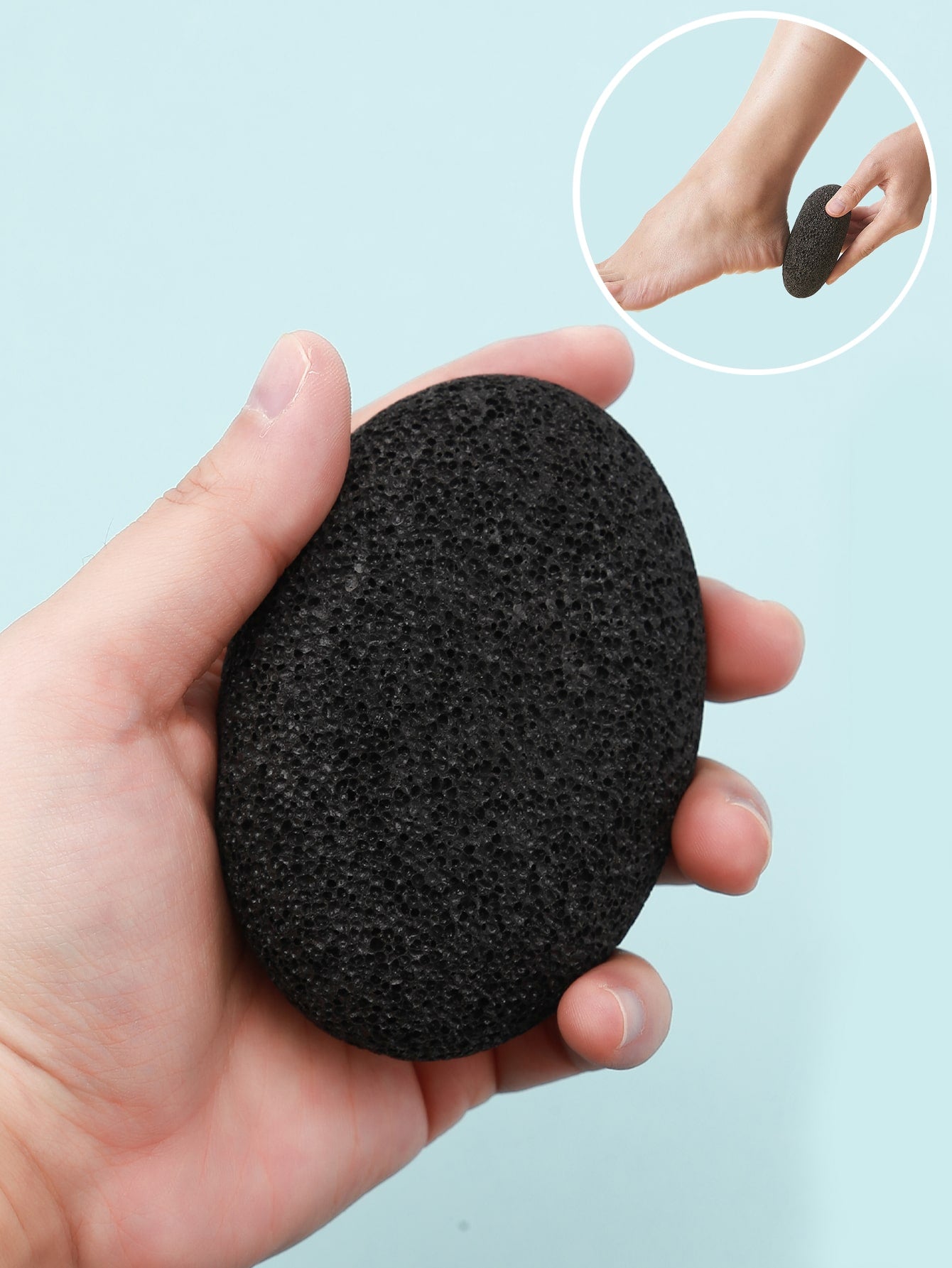 Reusable Brown Pumice Stone Foot File, Foot Care & Body Massage Tool for Smooth, Soft Skin for Women and Men