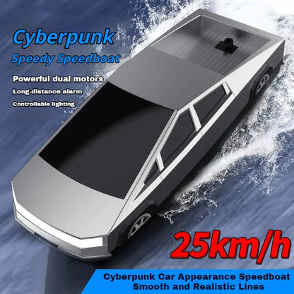 Cybertruck Style RC Boat 24GHz High Speed Remote Control Racing Ship Dual Motor Waterproof Recharge 1