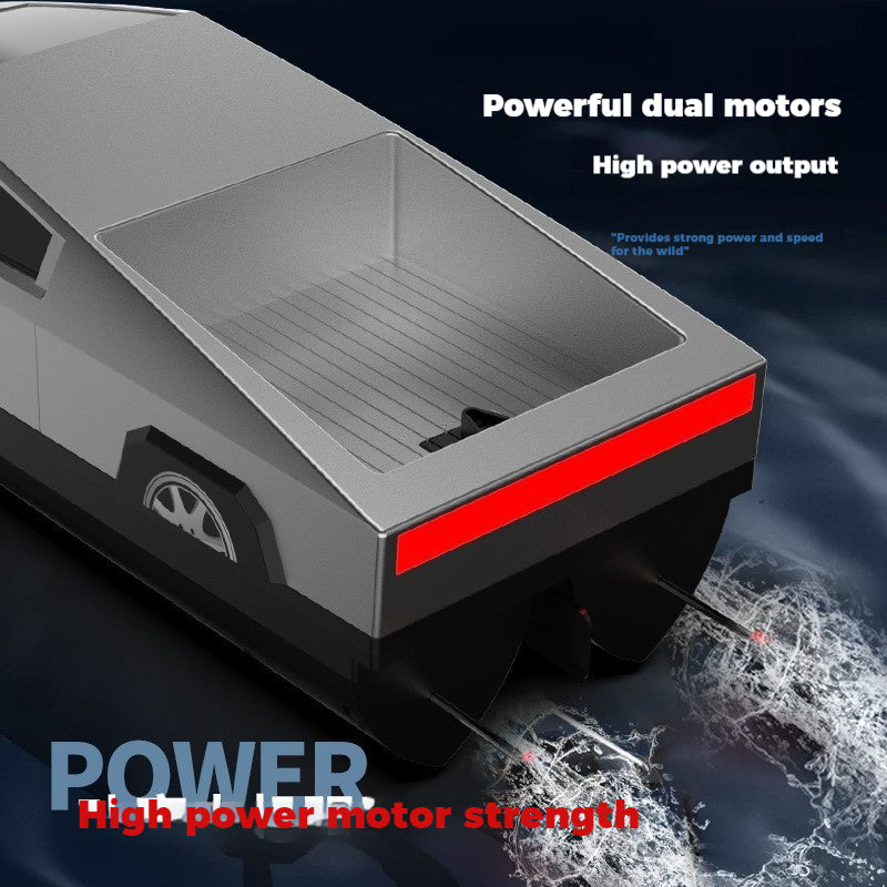 Cybertruck Style RC Boat 24GHz High Speed Remote Control Racing Ship Dual Motor Waterproof Recharge 2