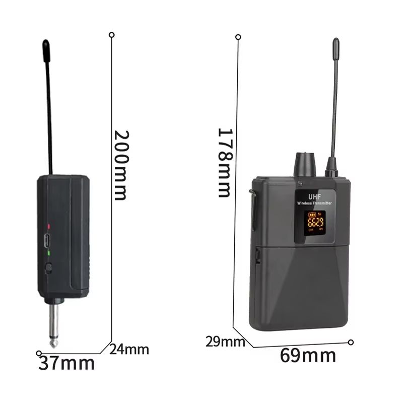 UHF Wireless Headset Microphone With Bodypack Transmitter  Receiver  LED Display For Teaching Prese 4