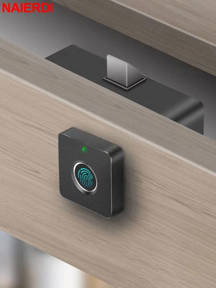 NAIERDI Smart Biometric Cabinet Lock Smart Fingerprint Keyless Lock for Lockers Drawers