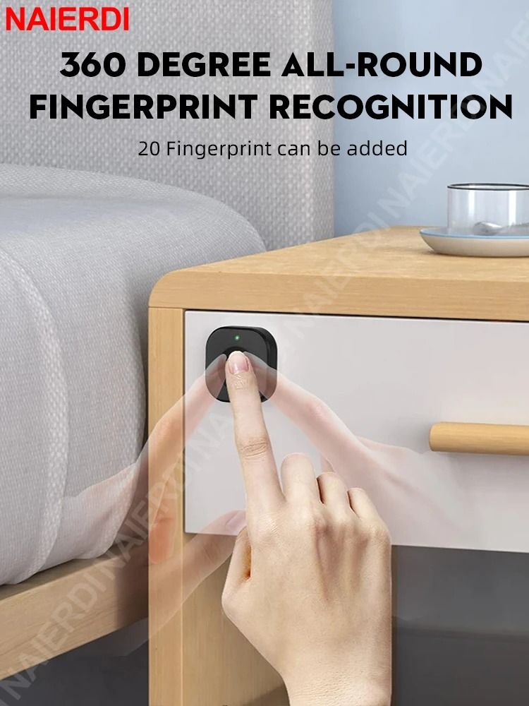 NAIERDI Smart Biometric Cabinet Lock Smart Fingerprint Keyless Lock For Lockers Drawers 1