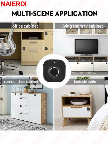 NAIERDI Smart Biometric Cabinet Lock Smart Fingerprint Keyless Lock For Lockers Drawers 4