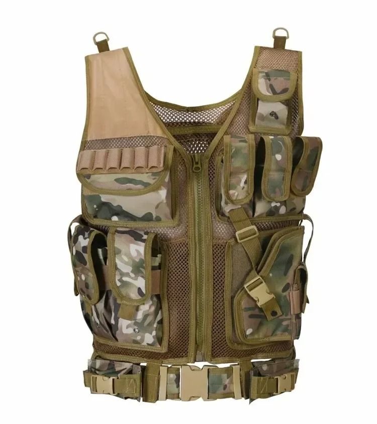 Tactical Multi Pocket Combat Vest For Outdoor Training And Airsoft 9