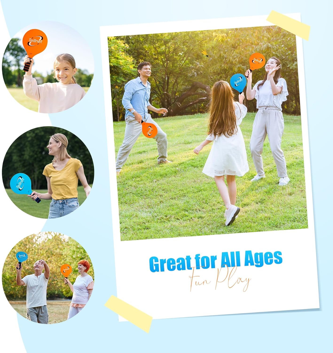 Kids Badminton Set, 2 Rackets & Birdies, Outdoor Sports Toys for Children, Family Beach Yard Games Gift for Boys & Girl