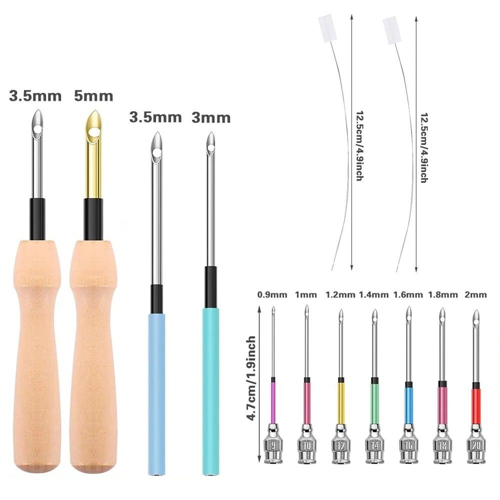 14Piece Wooden Punch Needle Embroidery Kit Adjustable Set 4