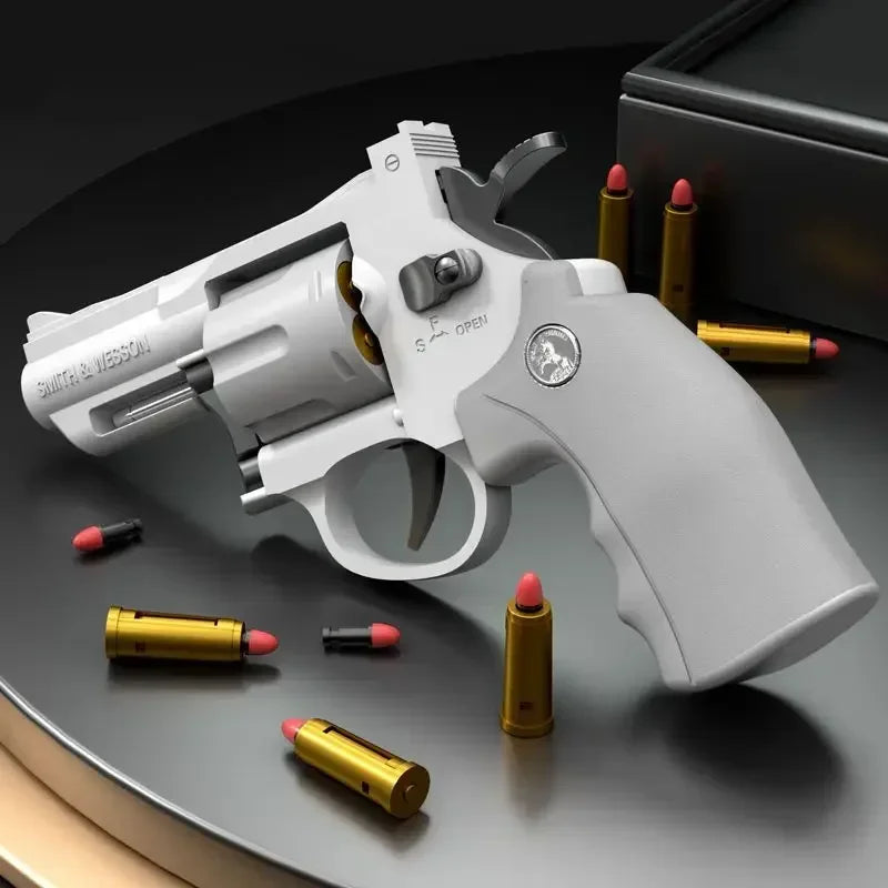 ZP5 357 Revolver Launcher, Continuous Firing Soft Dart Toy Gun, for CS Outdoor Battle Games, Kids and Adult Play
