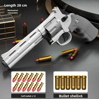 ZP5 357 Revolver Launcher, Continuous Firing Soft Dart Toy Gun, for CS Outdoor Battle Games, Kids and Adult Play