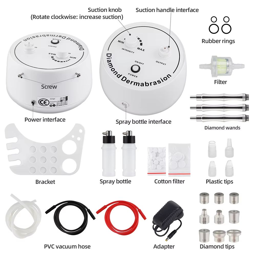 Professional Diamond Microdermabrasion Machine With Water Spray  Exfoliation  Deep Pore Cleaning Fa 2