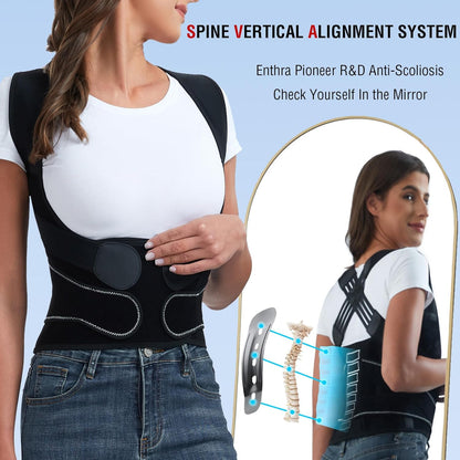 Adjustable Shoulder Posture Brace, Back Straightener for Middle Upper Spine, Posture Corrector Unisex