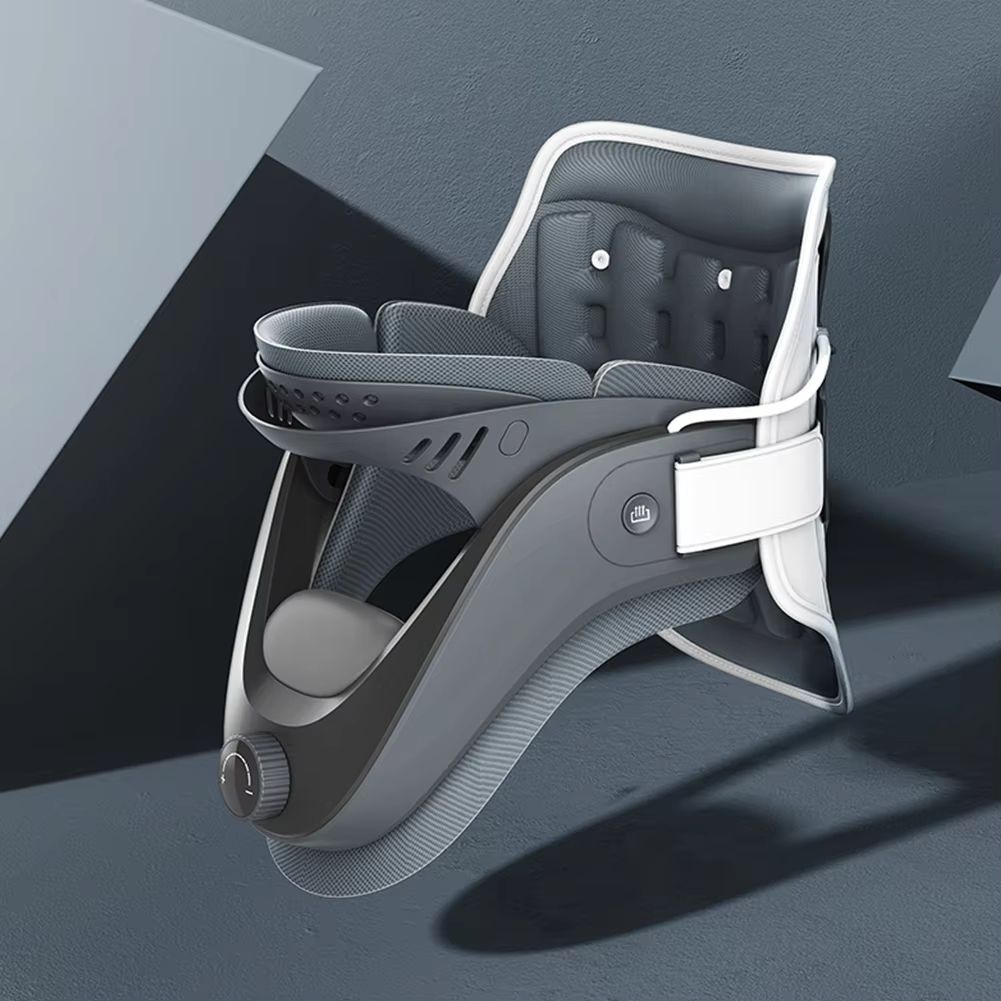 Cervical Neck Traction Device With Airbag Support  Adjustable Neck Brace For Spine Alignment  Pain  2