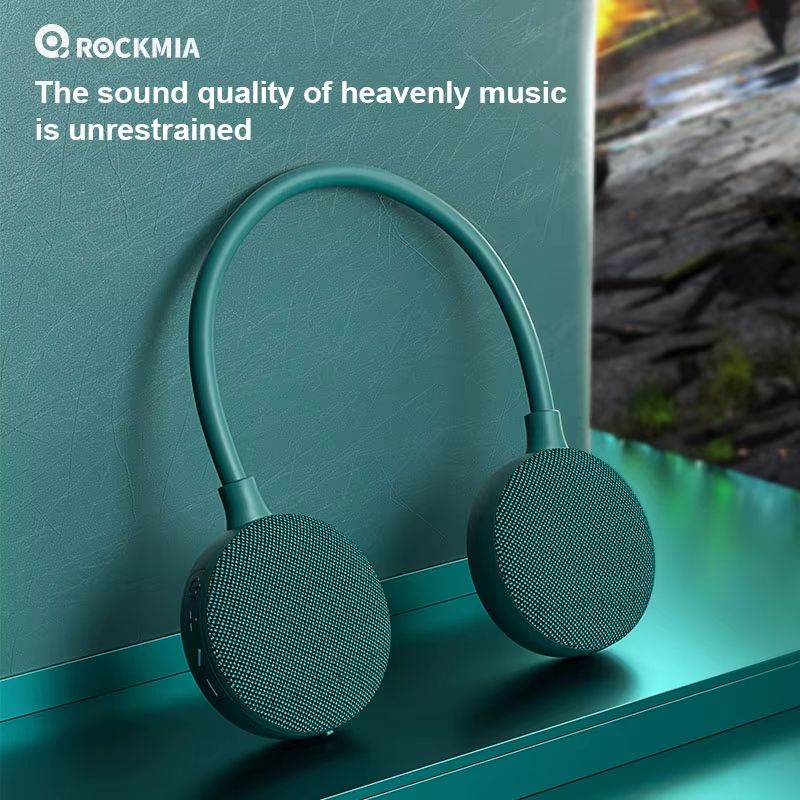 Rockmia Bluetooth 50 Neck Speaker  Wearable Wireless Music Player With TF Card Slot For Home Walkin 3