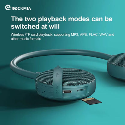Rockmia Bluetooth 50 Neck Speaker  Wearable Wireless Music Player With TF Card Slot For Home Walkin 5