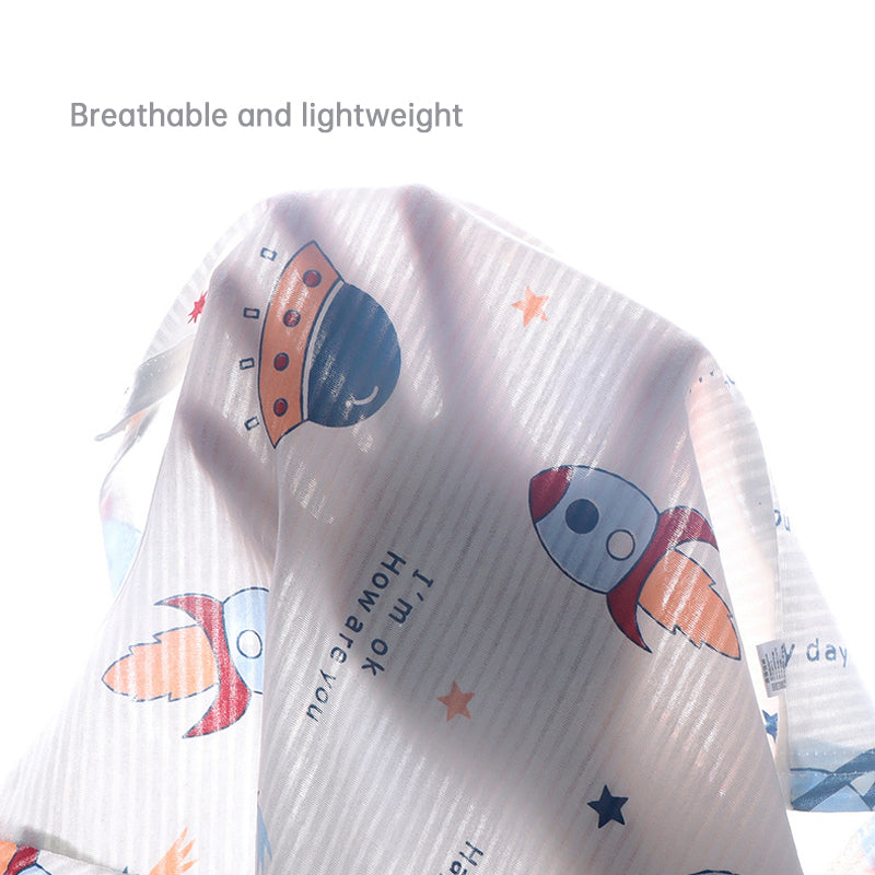 Soft Breathable Baby Children Clothes Set, Popular in SummCottonSafe Cute Cartoon Short Sleeve Home Pajama Set