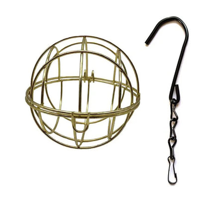 Squirrel Proof Metal Suet Ball Bird Feeder With Chain Outdoor Garden Hanging Feeder For Wild Birds  5