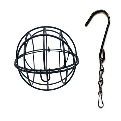 Squirrel Proof Metal Suet Ball Bird Feeder With Chain Outdoor Garden Hanging Feeder For Wild Birds  6