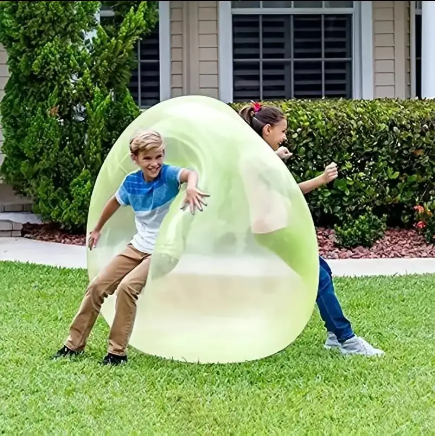 Hot Selling Transparent Bubble Ball, TPR Blowing Balloon, Patting Play with Water Ball, Outdoor Toy