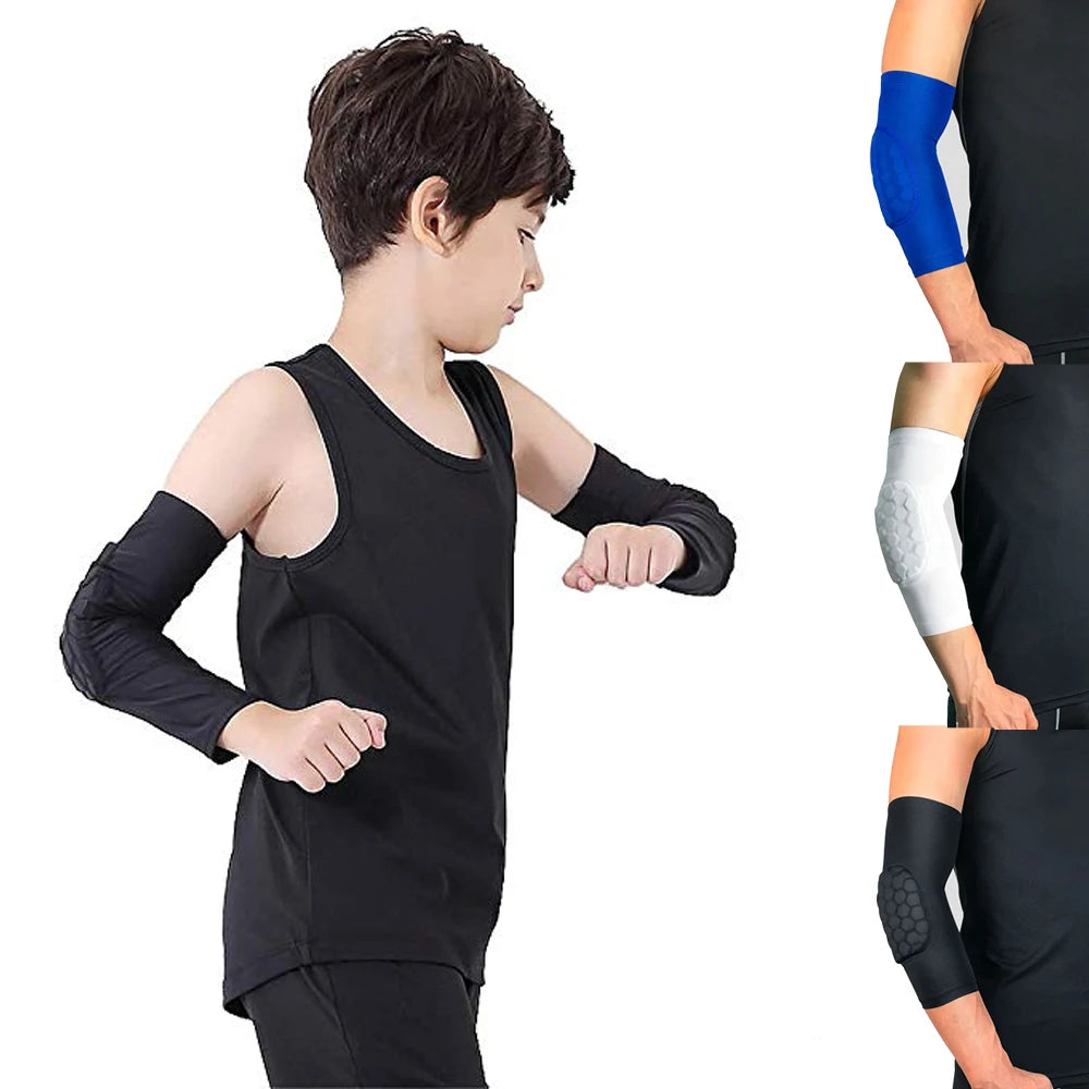 Honeycomb Compression Sleeves Pads Guards Sports Knee And Elbow Pads For Kids Youth Basketball Foot 1